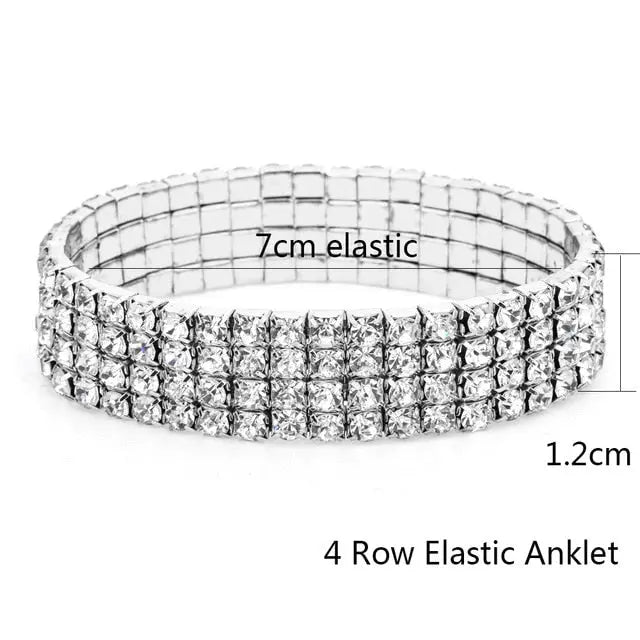 Elastic Anklet, Stretch Anklet, Barefoot Jewelry for Women and Girls