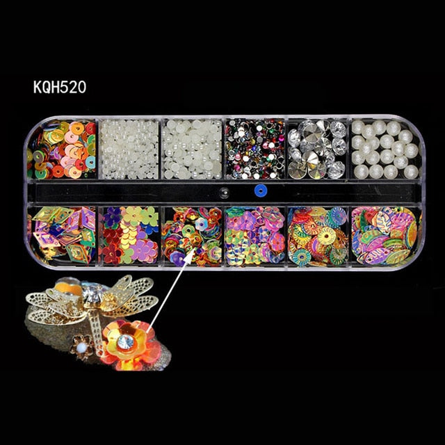 New Multi-Size DIY 3-D Nail Art for Women and Girls - Rhinestones, Crystals, Gemstones, Beads